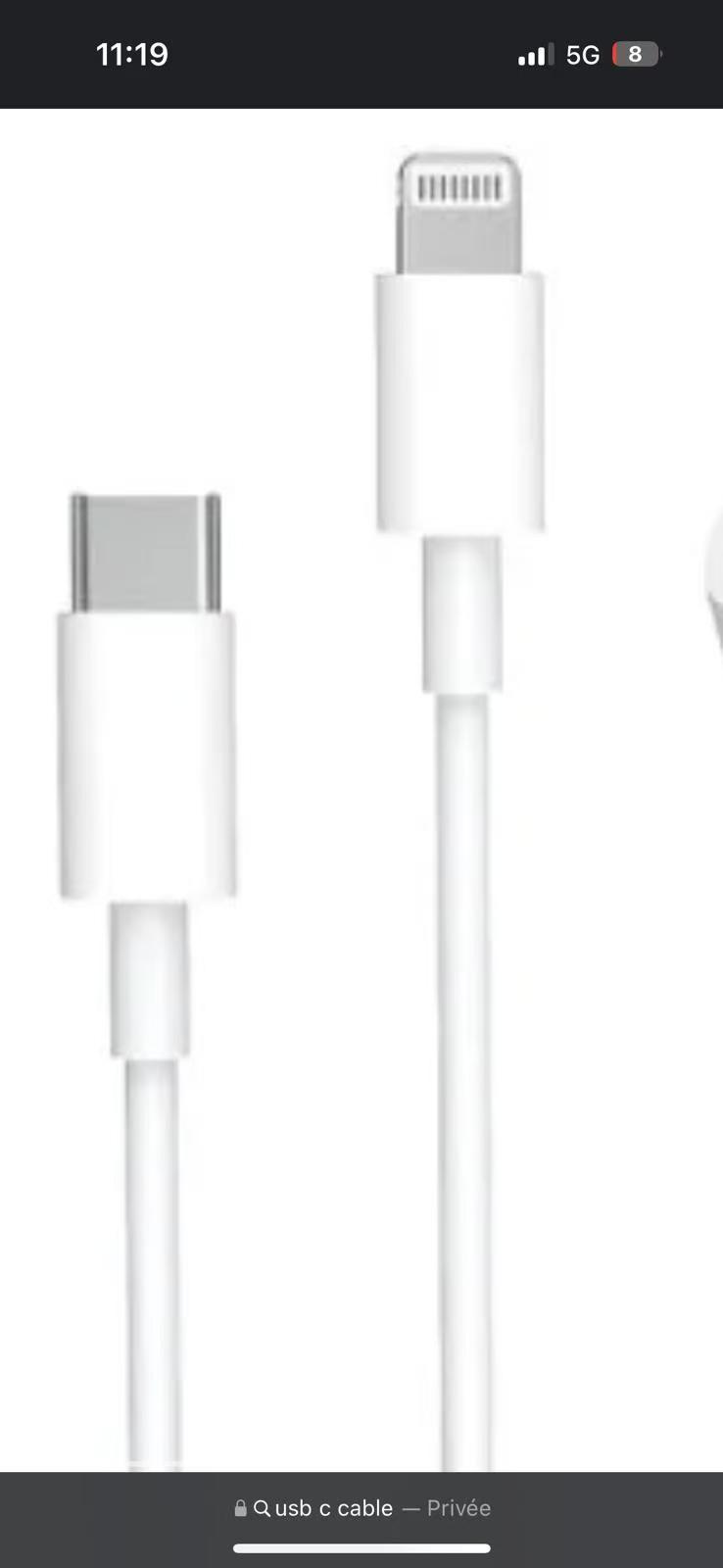 Apple Iphone USB-C To Lightning Cable MM0A3 MX0K2 18W 20W 29W Convenient